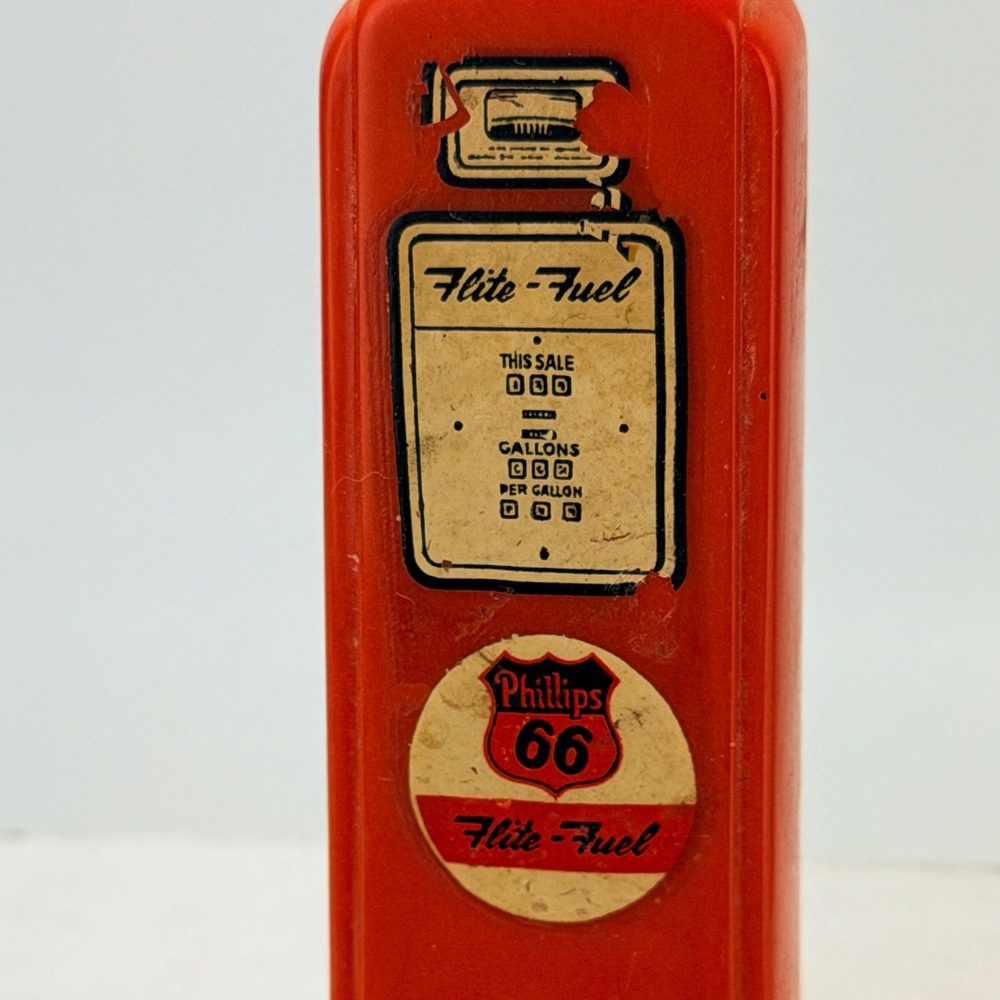 Vintage 1950's Phillips 66 and Flite Fuel Miniature Gas Pump Salt Pepper Shakers - Picture 9 of 10